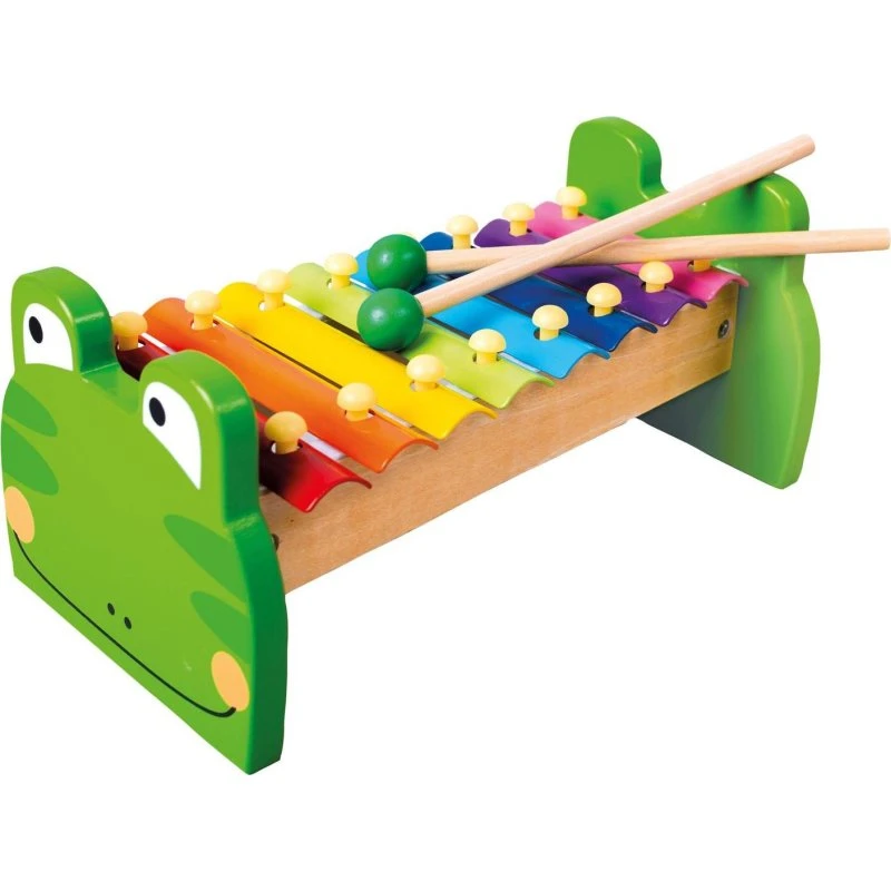 Mertens Xylophon Frosch, 8-Ton Holz-Metall, für Kinder ab 1,5 Jahren