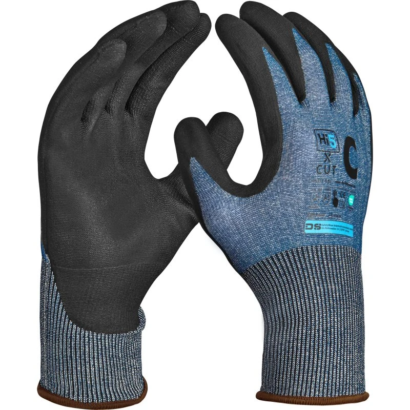 Hi5 X Cut Schnittschutzhandschuhe 120 Paar 4X43C blau-schwarz