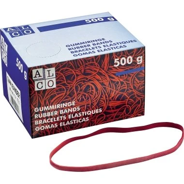 5 Star Gummibänder 200x6 mm rot 500 g