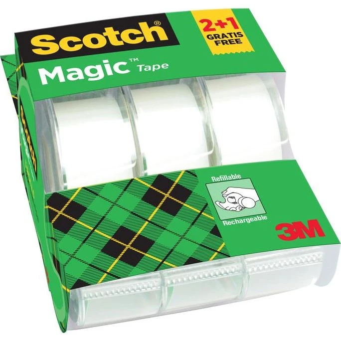 Scotch® Magic™ Unsichtbares Klebeband 2x19 mm x 7,5 m + Handabroller