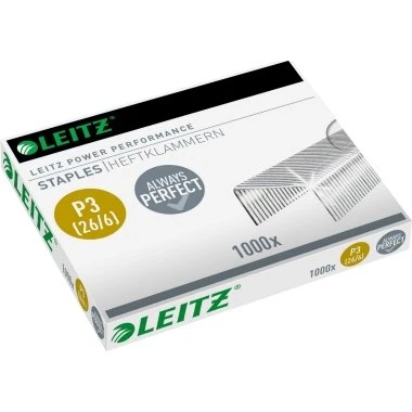 Leitz Heftklammern 26/6 verzinkt, 1.000 Stück