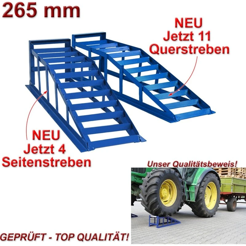 Helo Auffahrrampe 2000 kg extra breit 265er blau