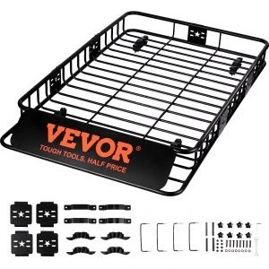 VEVOR Dachgepäckträger Korb 90 kg, 1630 x 990 mm, schwarz