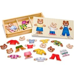 Melissa & Doug Bärenfamilie Dress-Up Puzzle