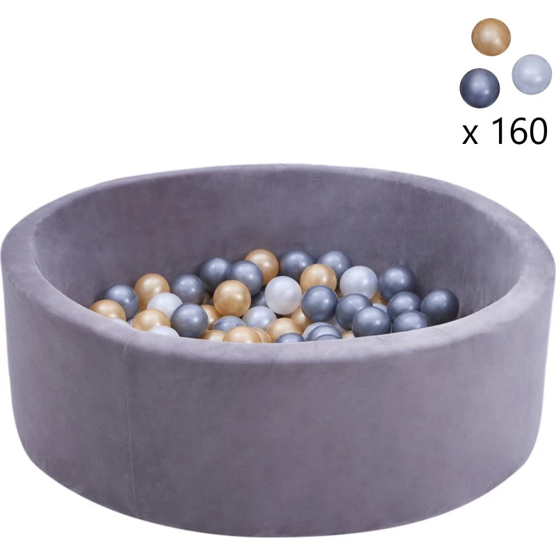 Sunny Boaz Bällebad Grau mit 160 Bällen