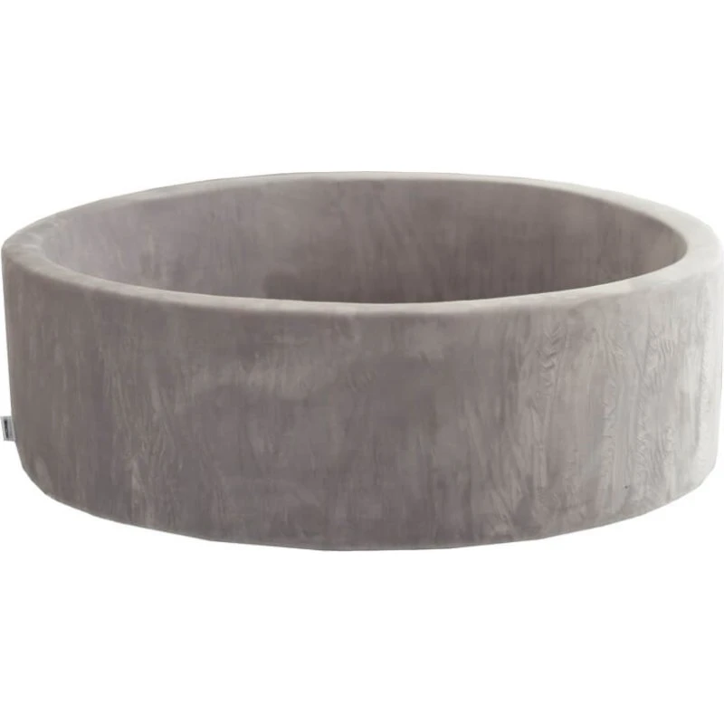 TWIRL Bällebad Samt 100x100 cm Grau