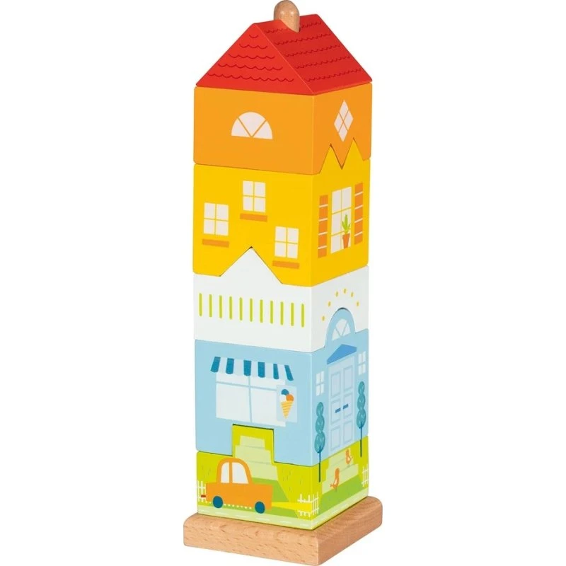 Goki Stapelturm Stadtvilla aus Holz, 6tlg. ab 2 Jahren