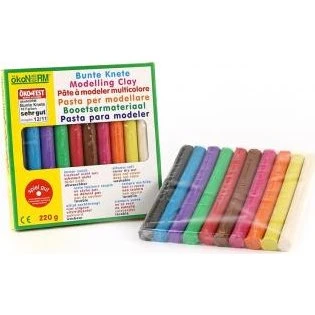 ökoNORM Bunte Knete 220g, 10 Farben, plastikfrei
