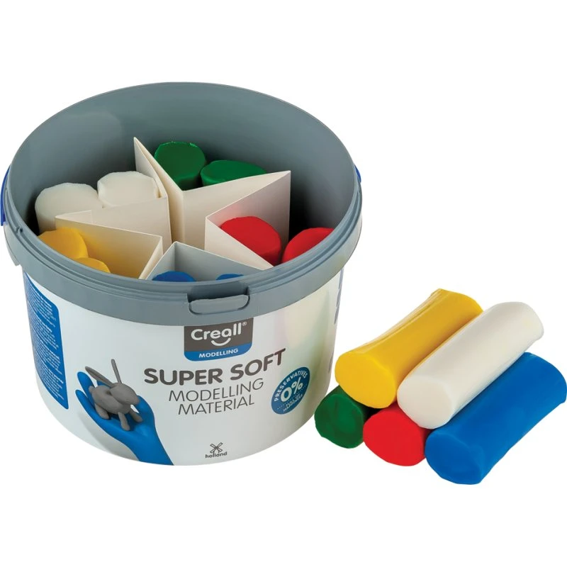Creall Supersoft-Knete 1,75 kg, 5 Farben