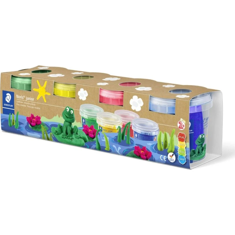 STAEDTLER Knete 520 g (4x130 g, weiß, gelb, rot, blau)