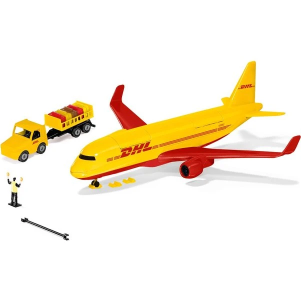 Siku DHL Frachtflugzeug 1:87 mit Zubehör