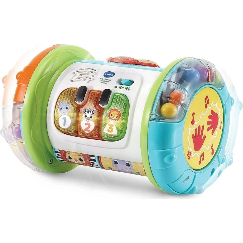 VTech 3-in-1 Rollende Entdecker-Trommel mit 7 Liedern