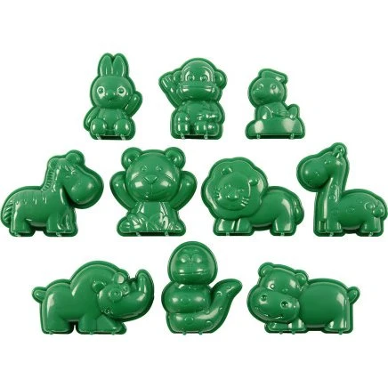 Sandy Clay Tierformen für Gießen, 10 Stück