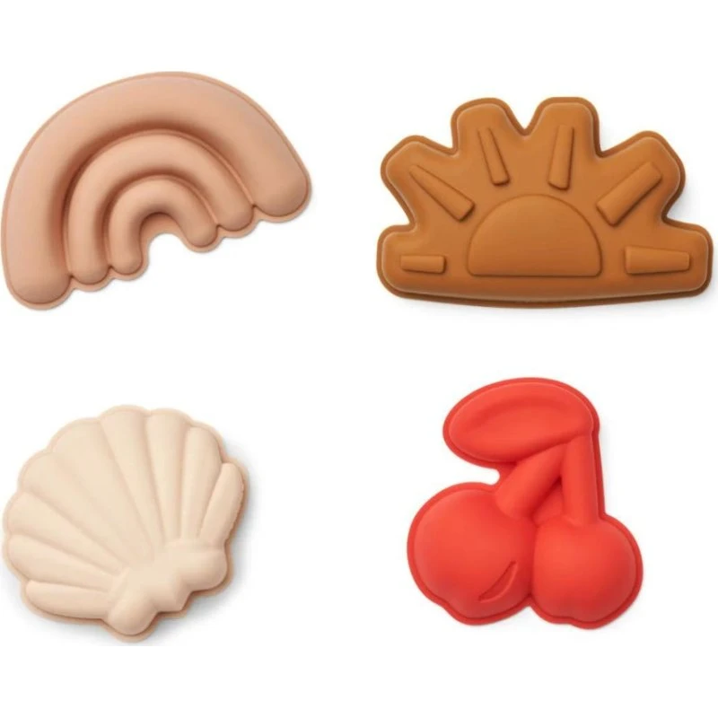 Liewood Gill-Sandformen 4er-Pack Kirschen Apfelblüte