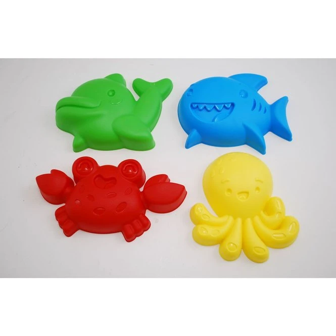 LÜKU Sandförmchen-Set Meerestiere 4-teilig