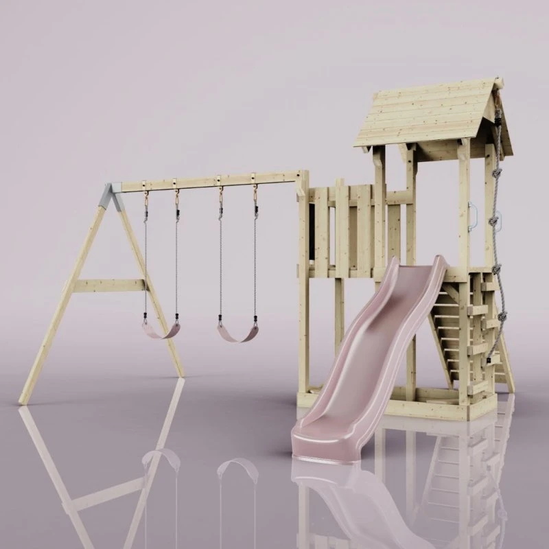 PolarPlay Spielturm Uppsala aus Holz in Grün