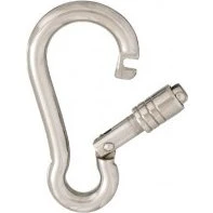 A4 Edelstahl Karabinerhaken 6x60 mm mit Springverschluss