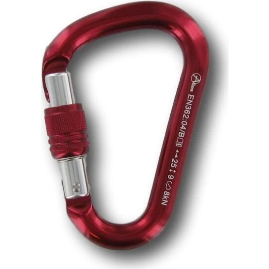 ALIENS HMS Classic Screw Karabiner 25 kN Rot
