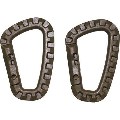 Coyote MFH Kunststoff-Karabiner 2er Pack, coyote