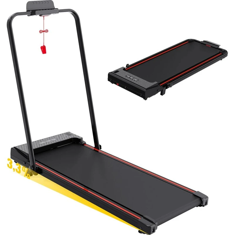 CITYSPORTS 2-in-1 Laufband mit Steigung, 1–12 km/h, schwarz