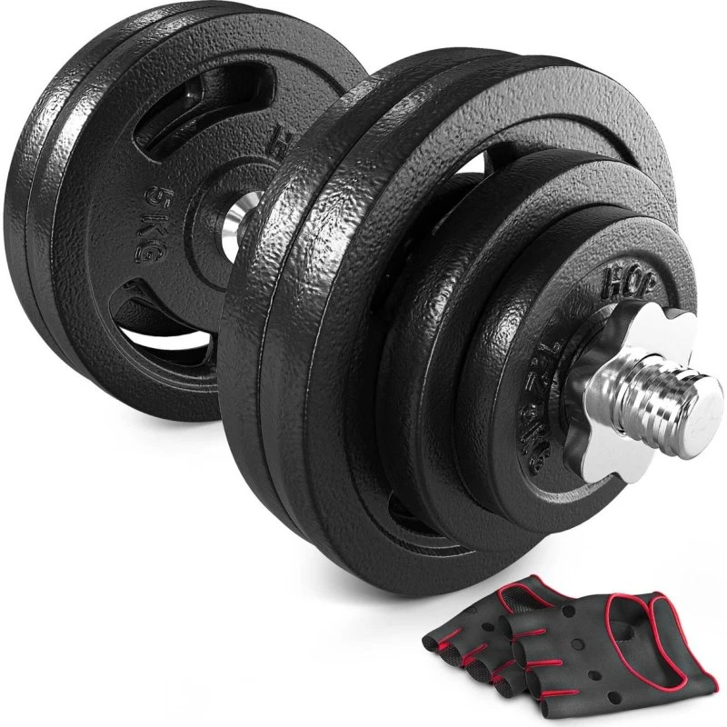 Hop-Sport Gusseisen Kurzhanteln Set 30 kg