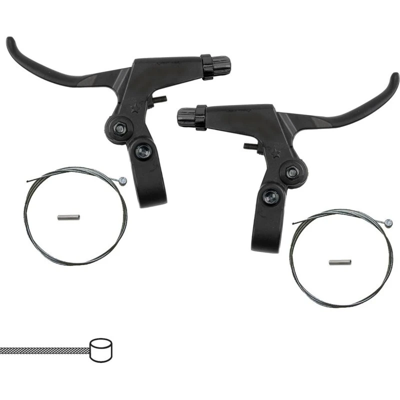 Alu-Bremshebel Set für Kinderfahrrad 20-26 Zoll schwarz