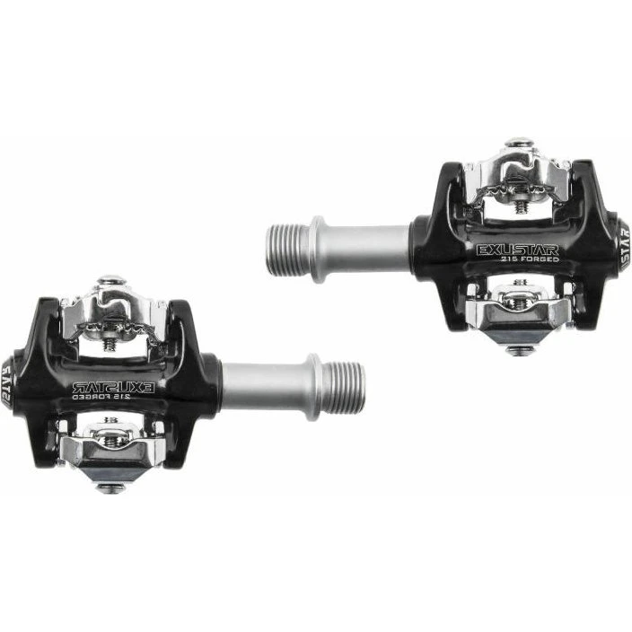 Exustar E-PM215 MTB-Pedale schwarz, SPD-kompatibel, 268g/Paar
