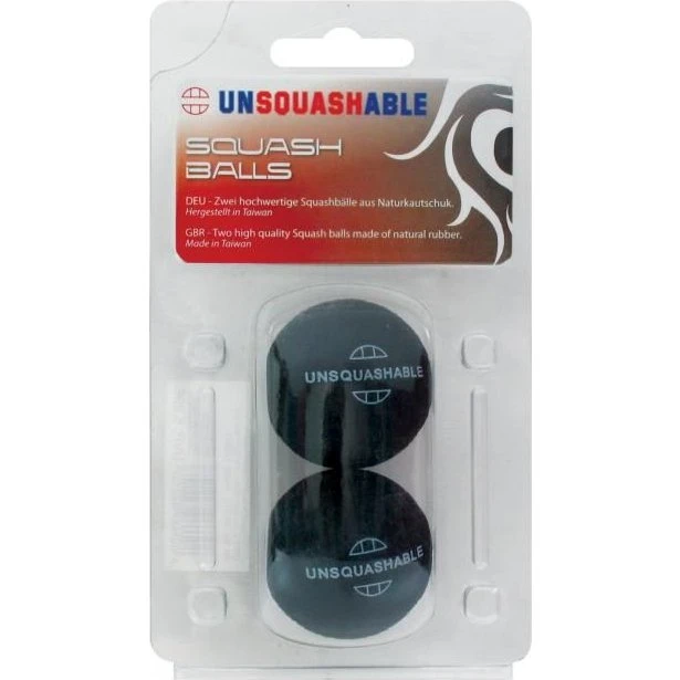 Unsquashable Squashbälle 2er Pack schwarz gelb (Slow)