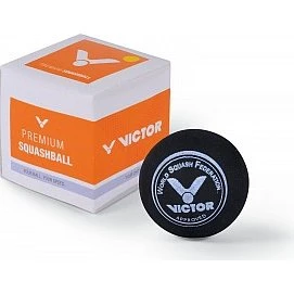 Victor Squashball schwarz (1 gelber Punkt, langsam)