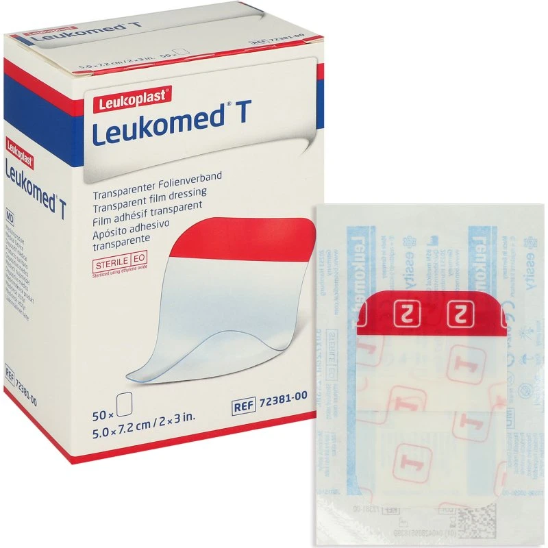 Leukomed T transparenter Wundverband steril 5 x 7,2 cm