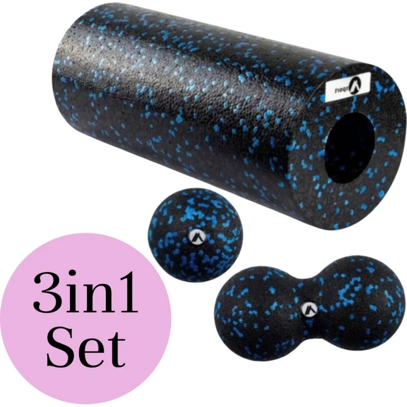 Valle Verde 3in1 Faszienroller Set mit Duoball & Massageball