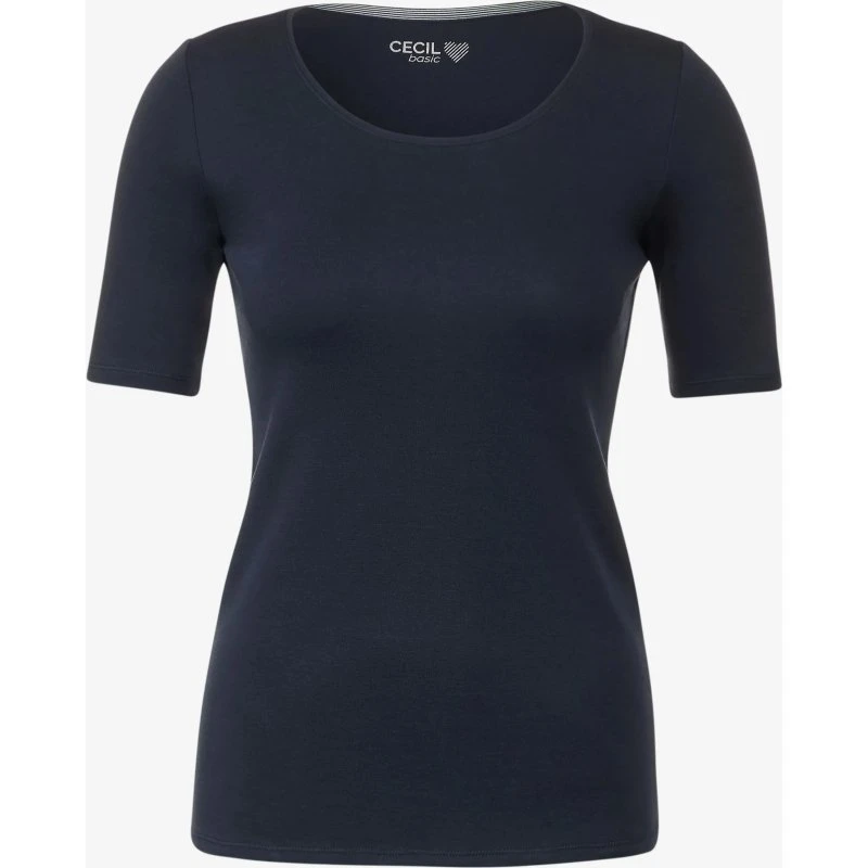 CECIL T-Shirt Lena Unifarbe