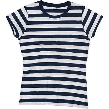 Mantis Damen Stripy T-Shirt Navy/White XL