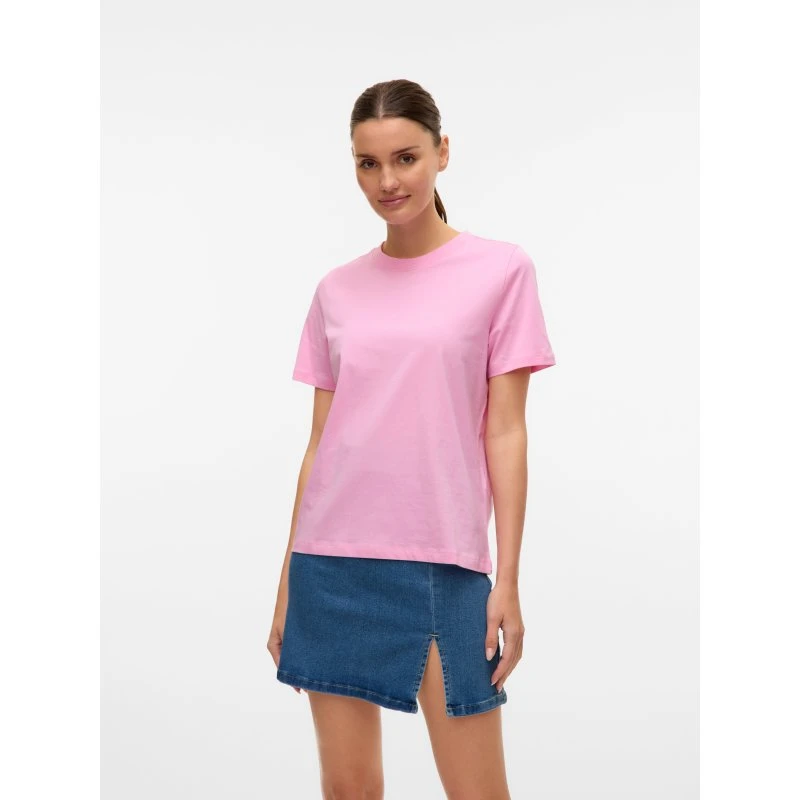Vero Moda Damen T-Shirt VMPAULINA Schwarz