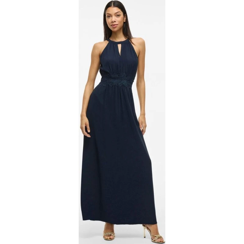Vila VIMILINA Neckholder Maxikleid Total Eclipse