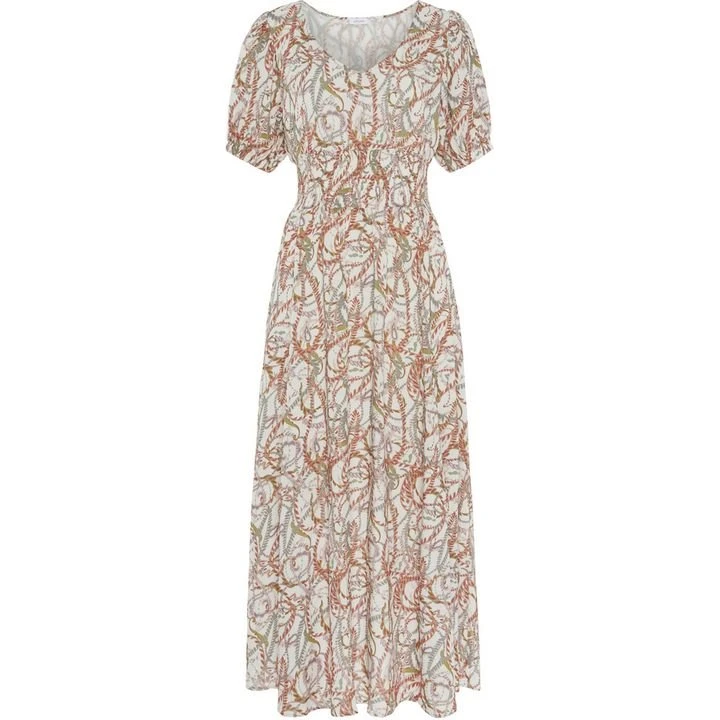 Lascana Maxikleid mit V-Ausschnitt und Smokeinsatz