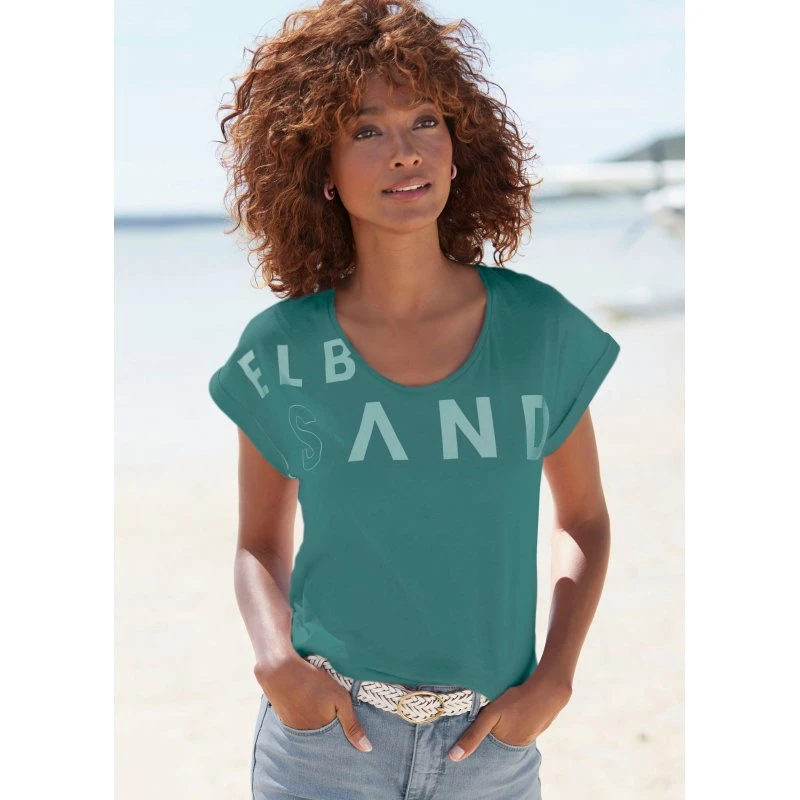 Elbsand T-Shirt aus weichem Jersey mit Logodruck
