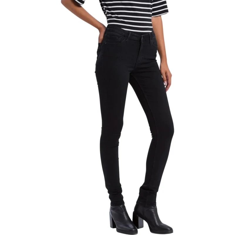 SOPO ALAN Skinny Jeans Mid Waist Schwarz