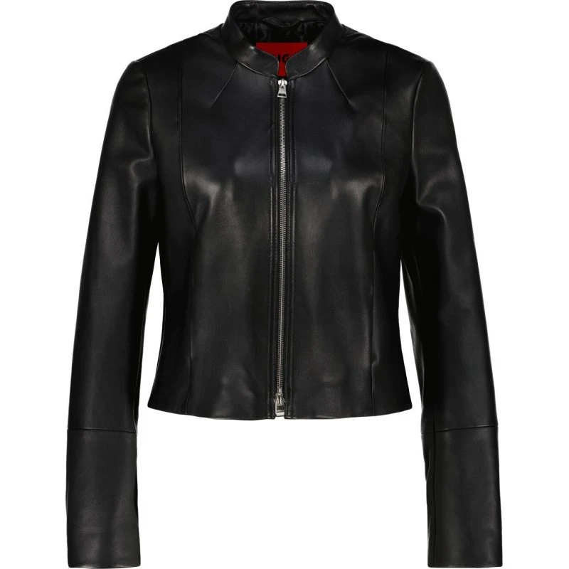 LASARI Lederjacke Schwarz Größe M