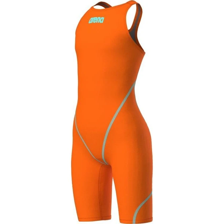 Arena Powerskin ST Next Mädchen Open Back Schwimmanzug Orange Teal LE