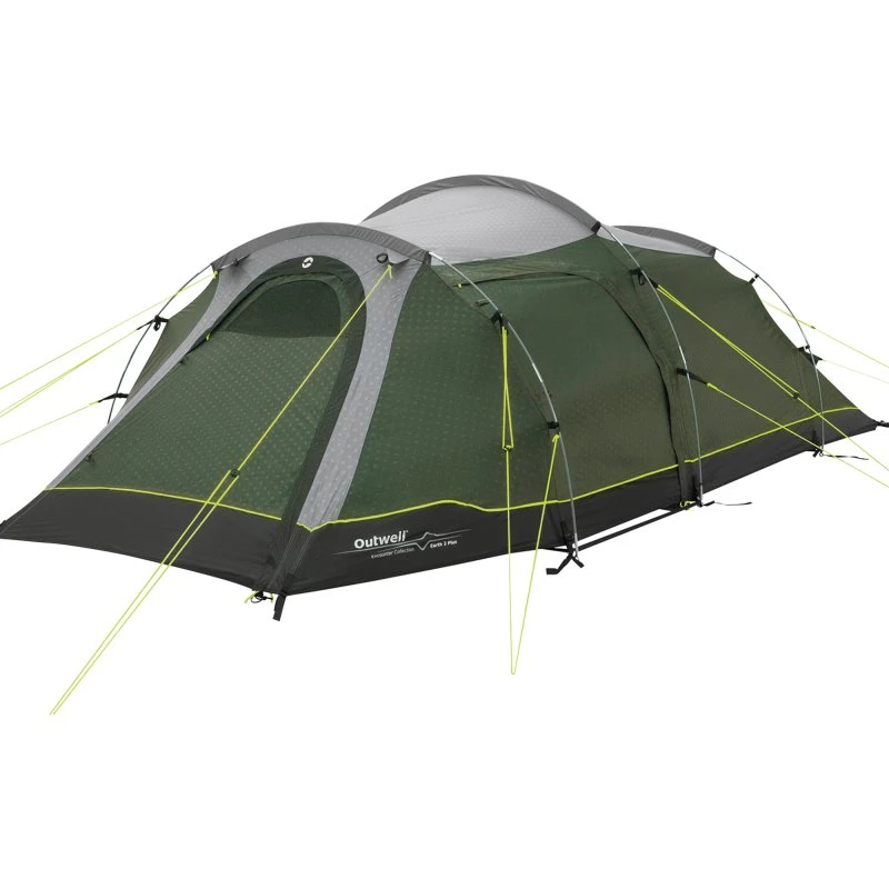 Outwell Earth 3 Plus Tunnelzelt 3 Personen dunkelgrün