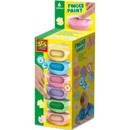 SES Creative Pastell-Fingerfarben 6 Farben 45 ml