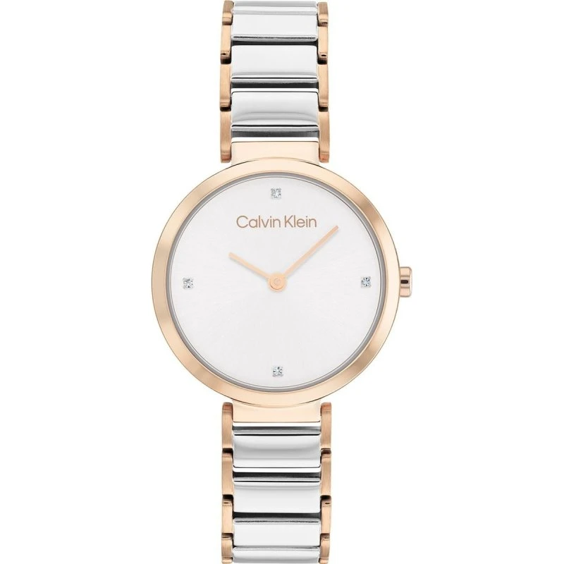 Calvin Klein Minimalistic 25200139 Roségold Silber Damenuhr