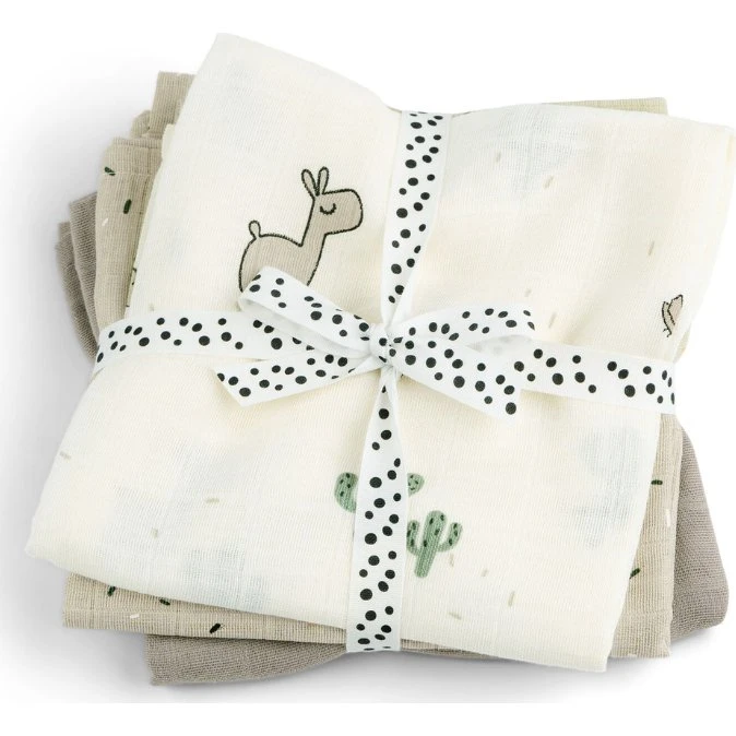 Done by Deer Mulltücher Lalee Powder 3er Pack 70x70cm