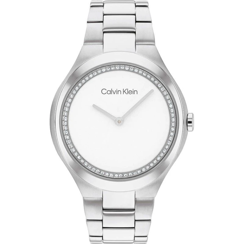Calvin Klein Timeless 25200365 Damenuhr Stahl weiß