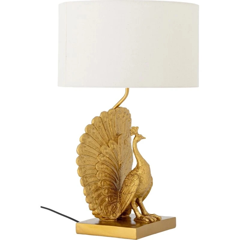 Bloomingville Peacock Tischlampe Gold, 35,5x58,5 cm