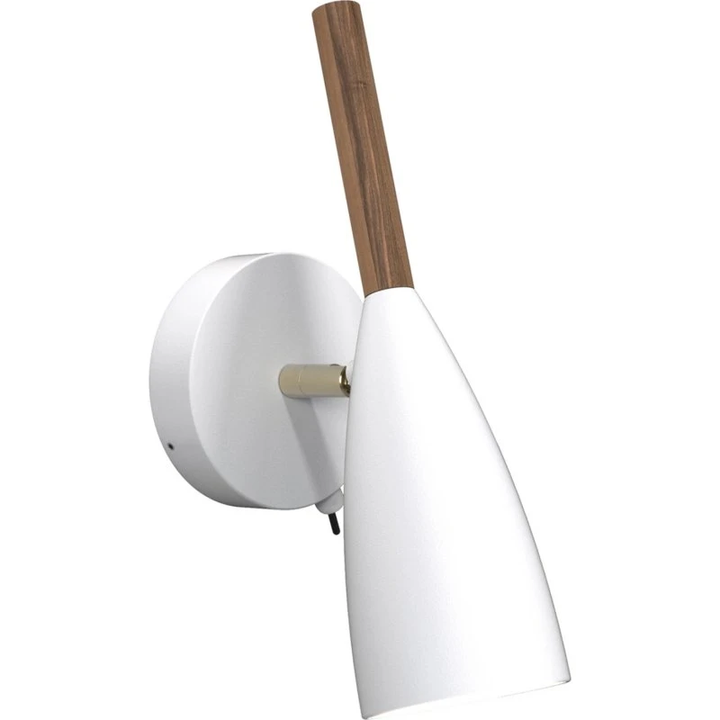Nordlux Pure Wandleuchte GU10 Weiß/Walnuss 10x26 cm