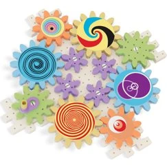 Quercetti PlayEco Kaleido Gears – Zahnräder-Spiel für Kinder 3-6 Jahre
