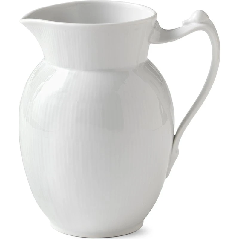 Royal Copenhagen Weiß Gerippt Kanne 1,7 L