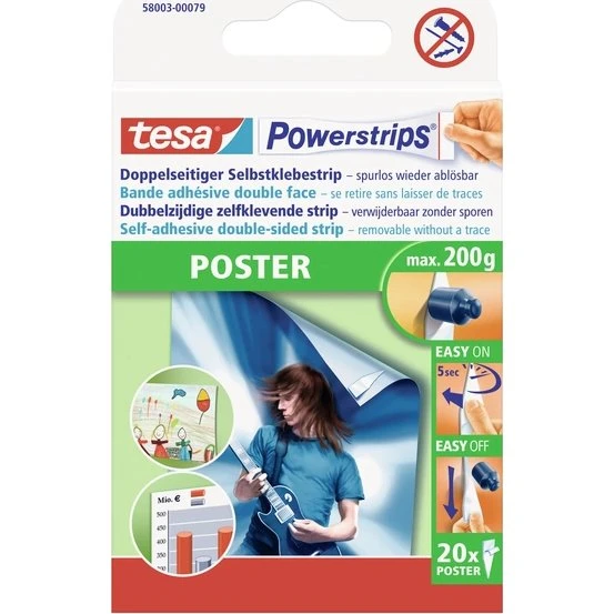 tesa Powerstrips Poster, 20 Stück